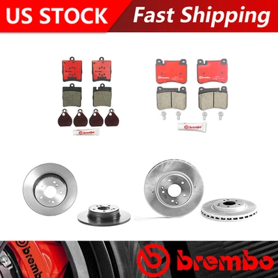 Se adapta a Mercedes-Benz SLK300 2009-2011 Kit de rotores de freno delanteros traseros pastillas de freno Foto 1 de 4