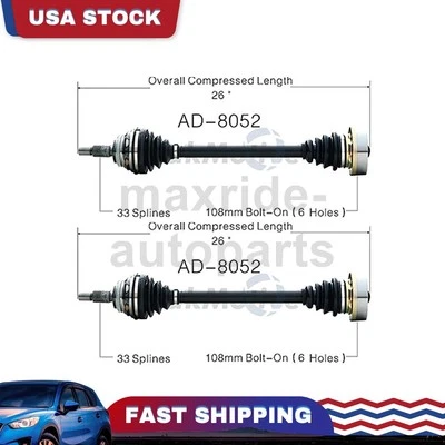 Junta de eje CV del lado del conductor del pasajero delantero para Audi 5000 1980 1981 1982 1983 Foto 1 de 2