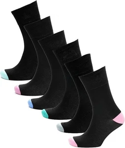 Womens Socks Extra Wide Fit Diabetic Ladies Cotton Rich Loose Top Sock UK 4-7 - Picture 1 of 4