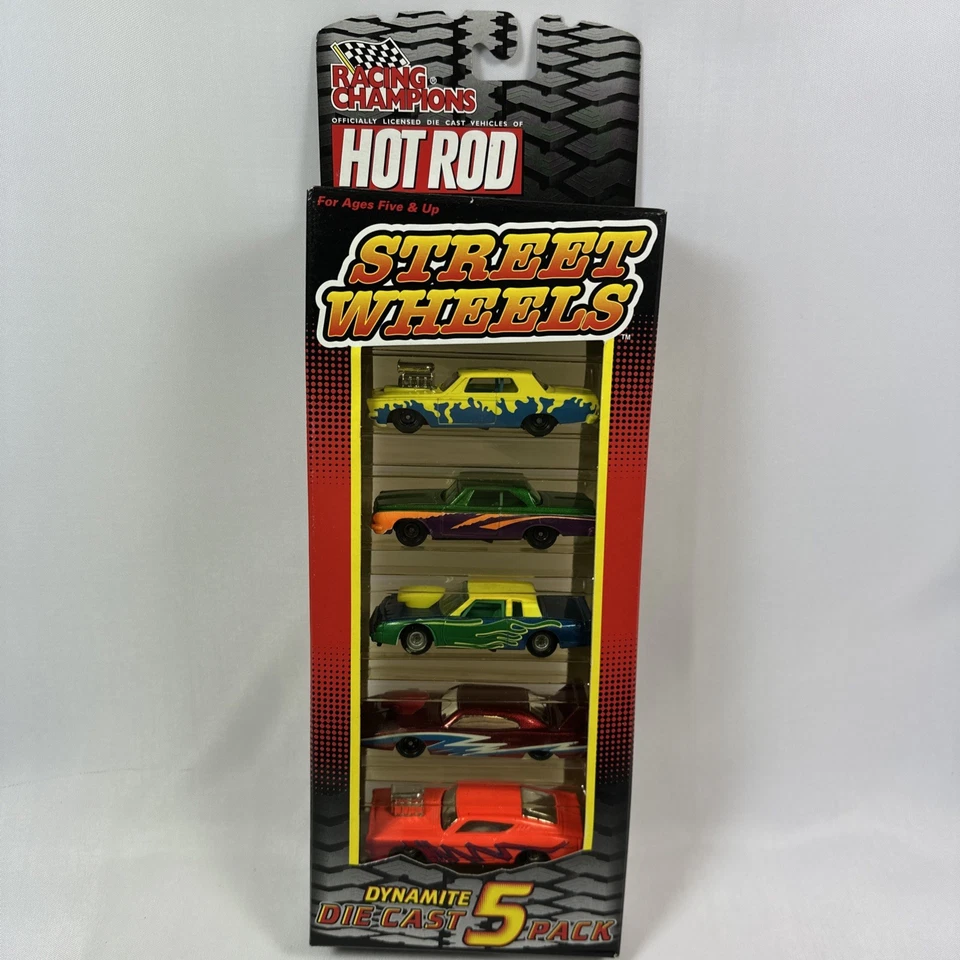Racing Champions 5 Car Hot Rod Magazine Issue 16 Street Wheels 1/64 1998