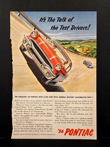 Página de publicidad 1956 de revista, Pontiac Strato-Streak, V8, GM vintage - Imagen 1 de 1