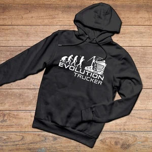 Sweatshirt Hoodie Tir Truck Evolution Trucker Truck Strada Trucker Tires Car Top - Bild 1 von 5