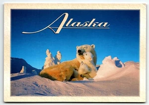 Postal Oso Polar de Alaska Cerda y Cachorros UNP - Imagen 1 de 2