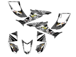 2006-2019 TRX 90 MAYHEM Black Senge Graphics Kit Compatible with Honda - Picture 1 of 7
