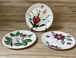 Vintage - Blue Ridge Southern Potteries - handbemalte Blumenteller - 10,25" D - Bild 1 von 4