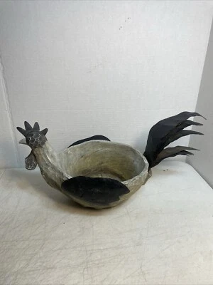 Country Rustic Rooster Hen Chicken Planter Flower Pot Plant Holder 18"X 10"X 9 — 第 1/4 张图片