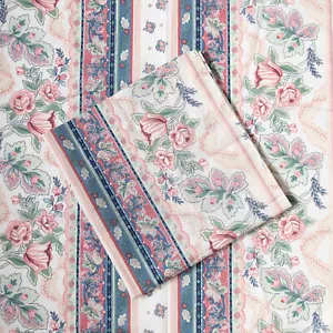Set of 2 Vintage Floral Cottagecore Farmhouse Curtain Panels 64" Long - Picture 1 of 6