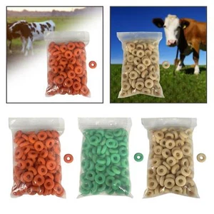 100x Strong Castration Bands Rubber Castration Rings for Sheep Cattle Lambs - Picture 1 of 33