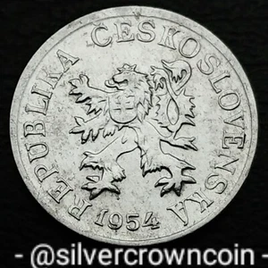Czechoslovakia 🇨🇿 3 Halere 1954. KM#36. 3 Cents coin. Czech Lion Slovak Shield - Picture 1 of 7