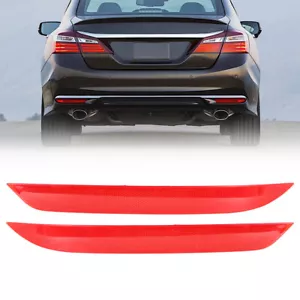 Fit For 2016 2017 Honda Accord Set of 2 Rear Bumper Reflector Set Left/Right RED - Bild 1 von 7