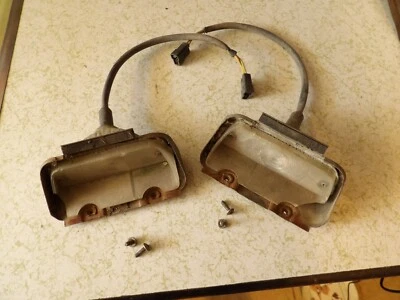 1965 1966 Plymouth Fury I II III Sport Left Parking Lamps Bezels Brackets - Image 1 of 4