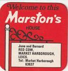 BEER MAT - MARSTONS BREWERY - RED COW, MARKET HARBOROUGH - (Cat No 194) - (1979)