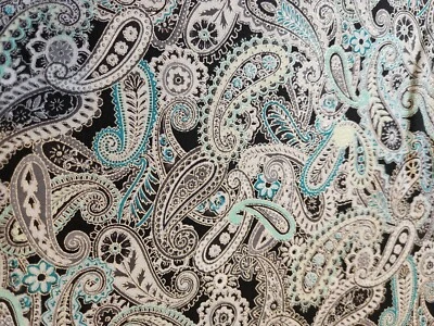 Tecido "Paisley Peacocks" S#L7283-4S por Hoffman Fabrics - 2013 - 110" x 44" - Imagem 1 de 3