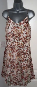 ✿NEW Ladies VERO MODA multi stretch waist lined chiffon sundress size M(12) - Picture 1 of 3