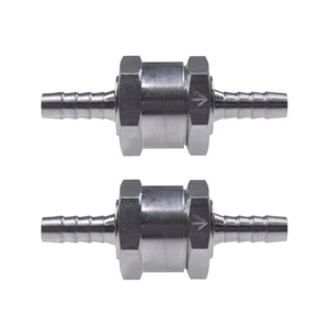 Válvula de retención de combustible de 1/4" en línea sin retorno diésel gasolina negra 6 mm 2 piezas - Imagen 1 de 6