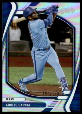 2022 Panini Absolute Holo Silver Adolis Garcia 061/199 Texas Rangers #28 - Image 1 of 2