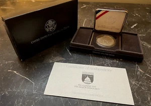 1989 Proclaiming the Triumph of Democracy Proof Silver Dollar 90% Silver-(bin133 - Picture 1 of 4