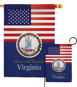 US Virginia Garden Flag Regional States Small Decorative Gift Yard House Banner - Picture 1 of 13