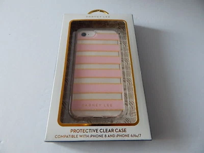 DABNEY LEE Protective Clear Case iPhone SE/8/7/6S 4.7" Pink/Clear/Gold Glitter - image 1 of 3