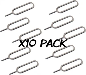 Pack de 10 broches à outils éjecteur de carte SIM pour iPhone - ensemble d'outils de retrait de plateau SIM - Photo 1 sur 1