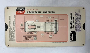 BENDIX Scully -Jones - Quick Lock Adjustable Adapters CALCULATOR Slide Chart - Picture 1 of 7