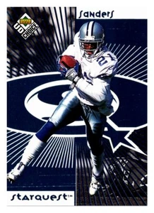 1998 UD Choice #21 Deion Sanders StarQuest Blue Free Shipping - Picture 1 of 2