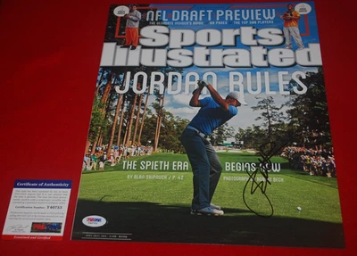 乔丹·斯皮特斯大师队体育插图签名 11X14 照片 PSA/DNA 正品证书 Y40753 — 第 1/3 张图片