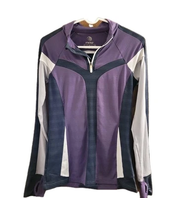 Chaqueta deportiva MPG para mujer M mediana púrpura cuello alto cremallera manga larga Foto 1 de 4