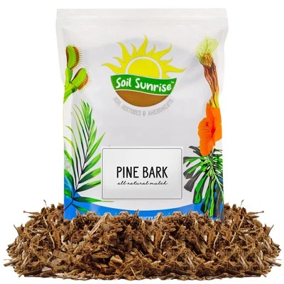 Pepitas de mantillo de corteza de pino 100 % naturales para jardín contenedor interior/exterior Foto 1 de 4