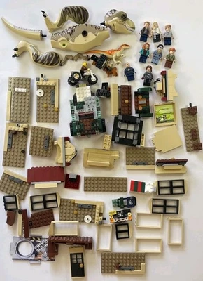 LEGO Parque Mundial Jurásico Lote T rex Atrociraptor Dinosaurio Breakout 76948 Minifiguras Foto 1 de 4