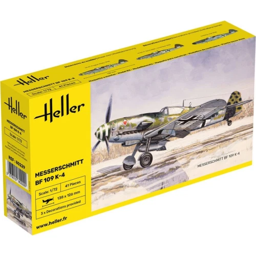 HELLER 1 72 KIT AEREO MESSERSCHMITT BF 109 K-4 41 PEZZI 138 mm 80229