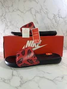 Nike Victori One Slide Print Black/Red Sports Sandals Men Size 10 U.S CN9678-601 - Picture 1 of 6