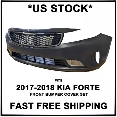 NEW Front Bumper Cover Grille Assembly Kit Fit For 2017 2018 Kia Forte — 第 1/4 张图片