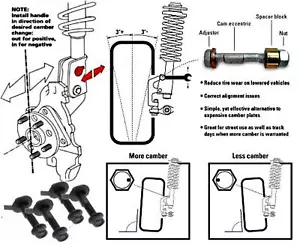 Opel Corsa Vectra Front Camber Kit 2 x 12mm - Picture 1 of 1