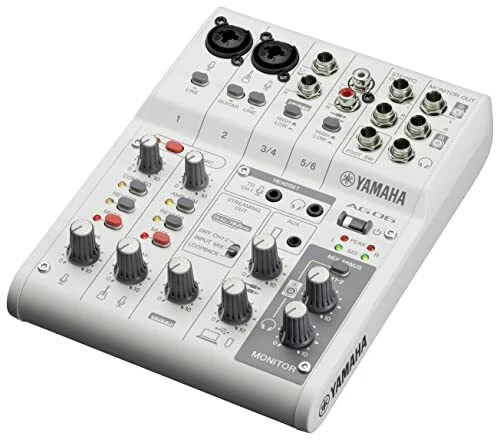 Yamaha YAMAHA Live Streaming Mixer 6 Channel White AG06MK2 W