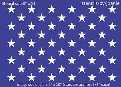 Plantilla patriótica (50) estrellas 8" x 11" azul orgullosa bandera americana país letreros hágalo usted mismo Foto 1 de 4