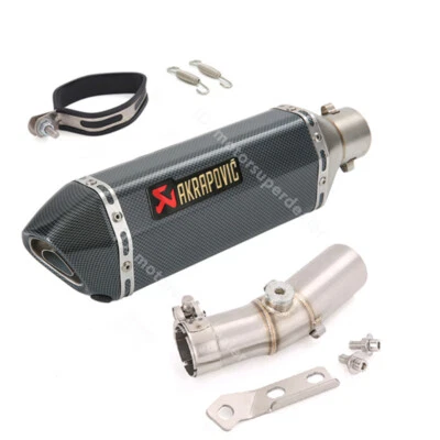 Silenciador deslizable tubo de escape medio para Kawasaki Ninja 650R EX650 2006-2011 Foto 1 de 4