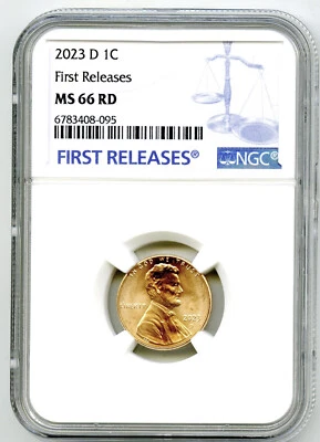 2023 D LINCOLN UNION SHIELD PENNY NGC MS66 FIRST RELEASES CENT - Image 1 of 2