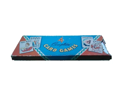 Whitman Vintage Juego de Cartas Lote 4 Old Maid Animal Rummy Autores Snap Años 30 Foto 1 de 4