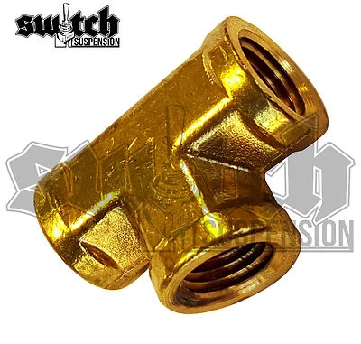 Brass Pipe Fitting 1/4 NPT Female Tee 3 Way Equal Forged Connector Coupling - Image 1 of 4