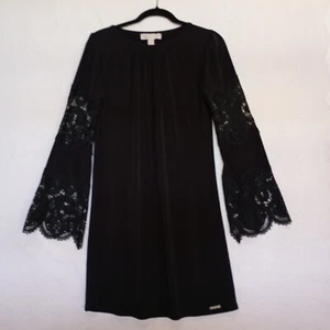MICHAEL KORS NEW Black Dress With Embroidery On The Sleeves size XS - Picture 1 of 12