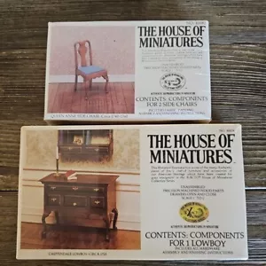 NEW Doll House of Miniatures Chippendale Lowboy & Chair 1977 X-Acto Sealed 40024 - Picture 1 of 9