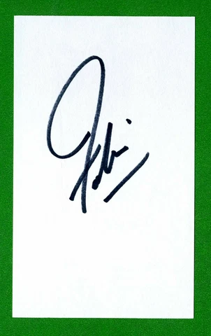 Fabian Forte Singer/Actor/Producer Turn Me Loose signed 3x5 Index Card C16321 Cover
