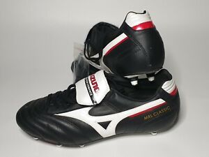 MIZUNO MRL CLASSIC SG BLACK/WHITE/RED FOOTBALL BOOTS US10.5 UK9.5 EUR44 CM28.5