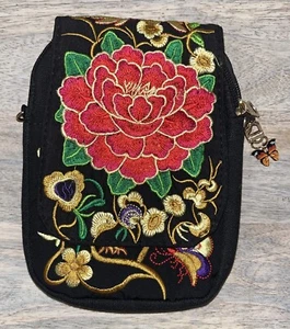 NEW CROSSBODY MESSENGER BAG EMBROIDERED PURSE BOHO ADJUSTABLE STRAP WALLET - Picture 1 of 24
