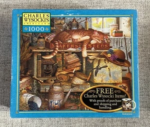 Charles Wysocki 1000 pc puzzle Cats Remington the Horticulturist Gardening - Picture 1 of 3