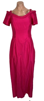 Vintage Watters & Watters Pink Off Shoulder Dress Mother of the Bride 6 Formal - Image 1 of 4