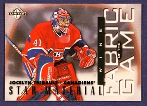 1997-98 Donruss Limited Fabric of the Game #62 Jocelyn Thibault S #d /750 - Foto 1 di 2