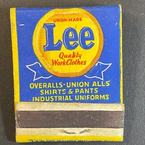 Lee Overalls "Union Alls" Uniforms Full Matchbook c1940's-50's Scarce VGC - Picture 1 of 6