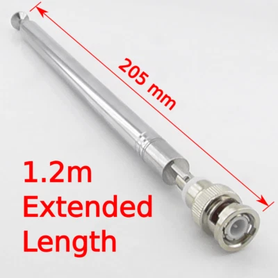 1.2m BNC Telescopic Antenna - Aerial 1200mm 120cm - 10 Section - Image 1 of 4